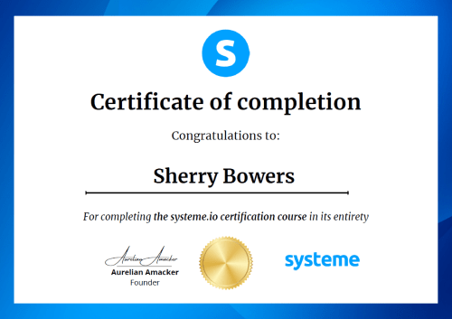 Sherry Bowers - Certified Systeme.io Consultant