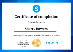Sherry Bowers - Certified Systeme.io Consultant
